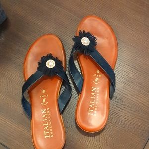 Woman's sz 8 Italian shoemakers Leather Sandals